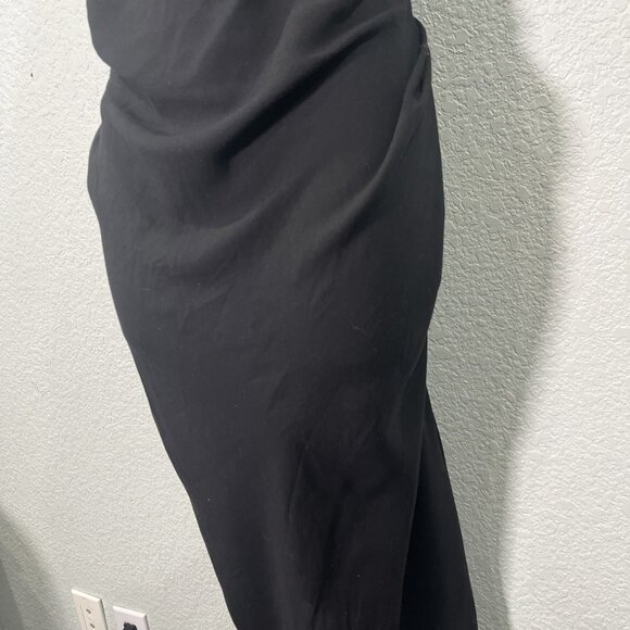 Vivienne Westwood Anglomania Midi Dress Sz 40 Black Drape Cocktail Evening 90s - Picture 3 of 11
